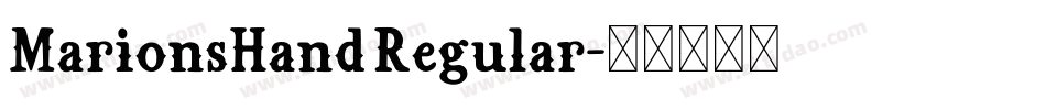 MarionsHand Regular字体转换